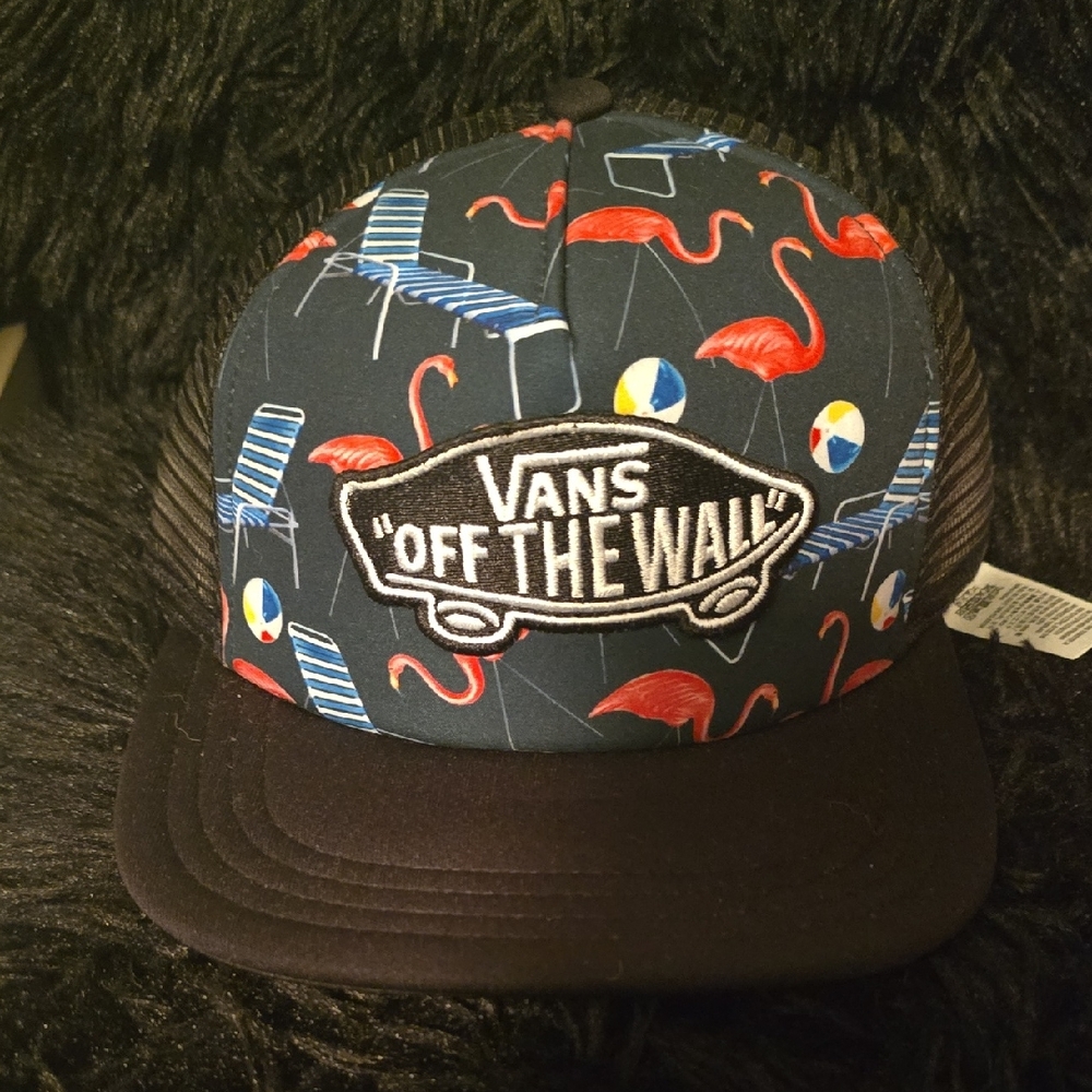 Vans Black Flamingo Trucker Hat